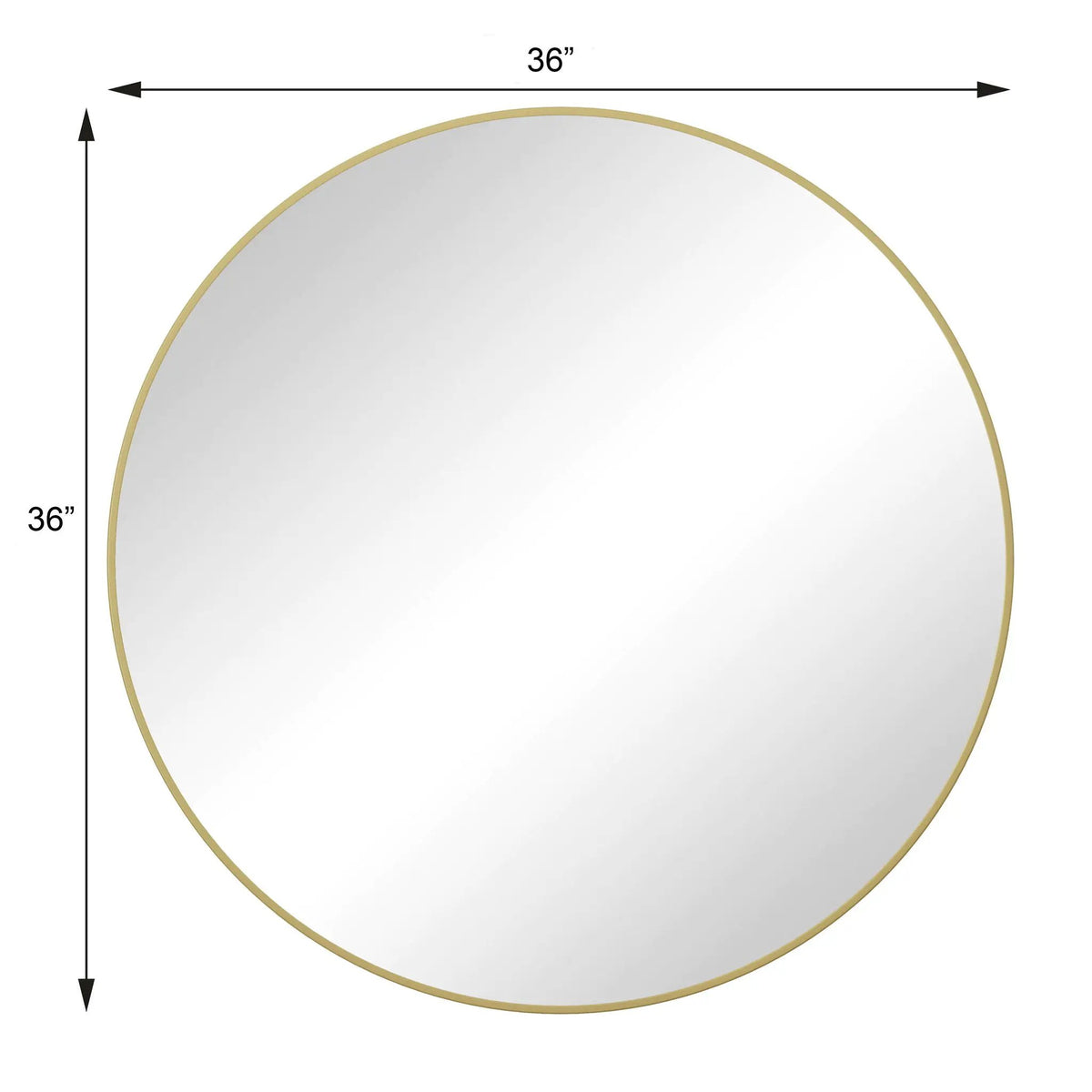 Round Wall Mirror | Metal Framed Circular Design | 48 Inch Diameter | Vanity And Dressing Use