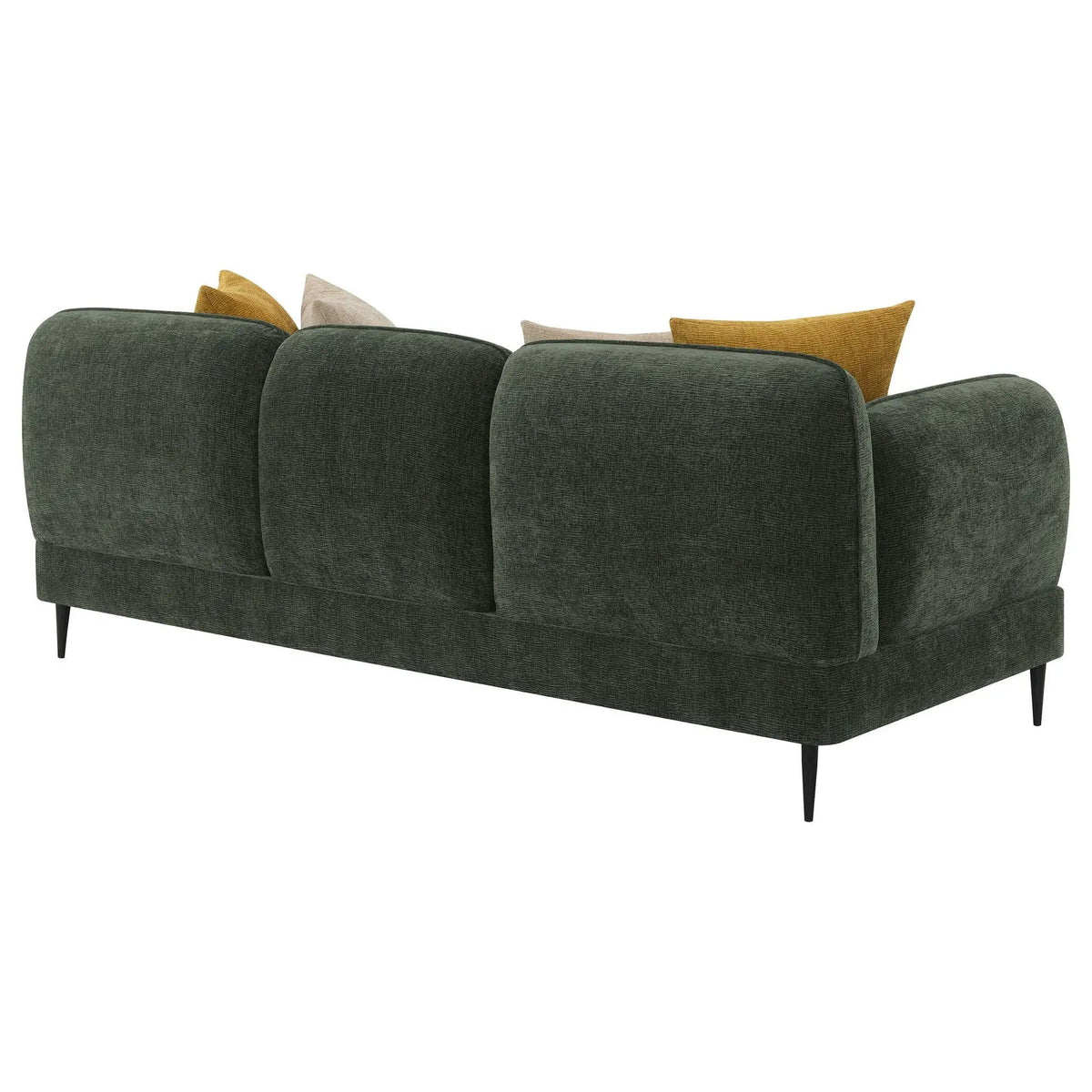 Jade Chenille Upholstered Modern Track Arm Sofa | 84 x 38.5 x 32 in | Chenille & Fabric | Green