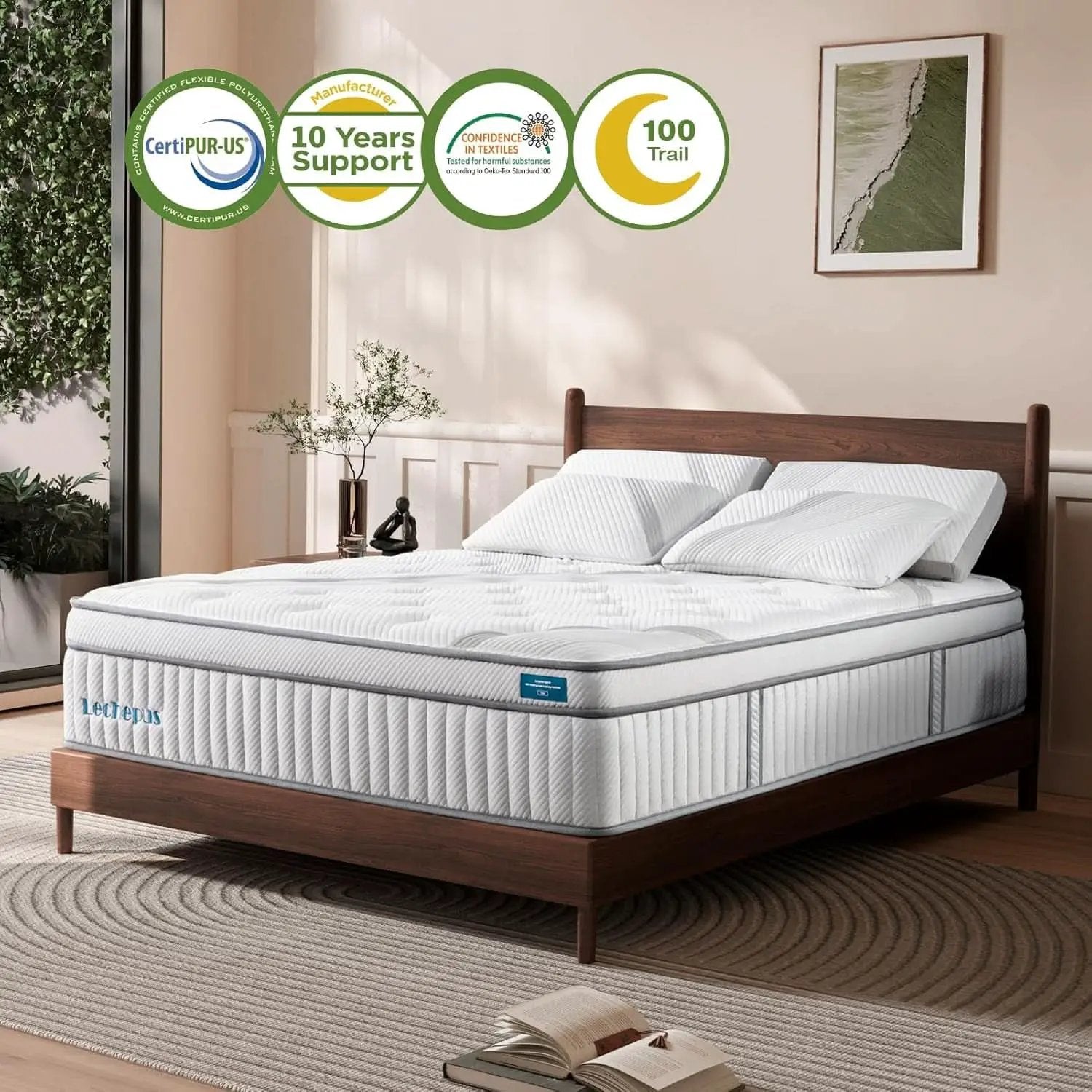 King Size Hybrid Memory Foam Mattress Support System from PriceLows™