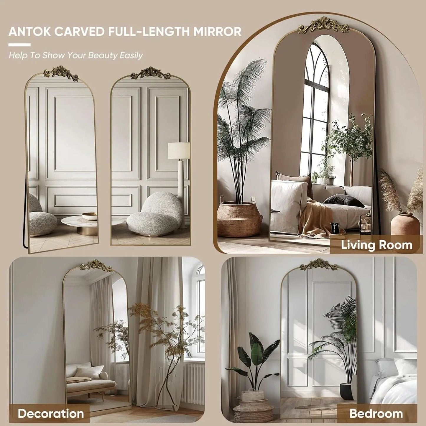 Full Length Floor Mirror 71x28 Inch Bronze For Bedroom from PriceLows™