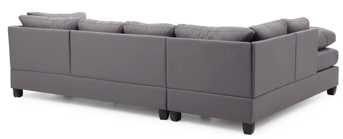 Malone Comfort Sectional | Pocketed Coil And Foam Seating | Removable Backs | 111 Inch Length