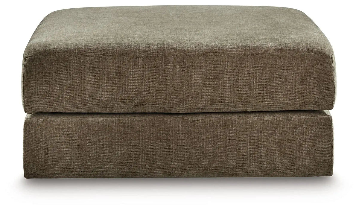 Camellia-Court Ottoman With Storage | 43 x 43 x 19 in | Linen | Coffee