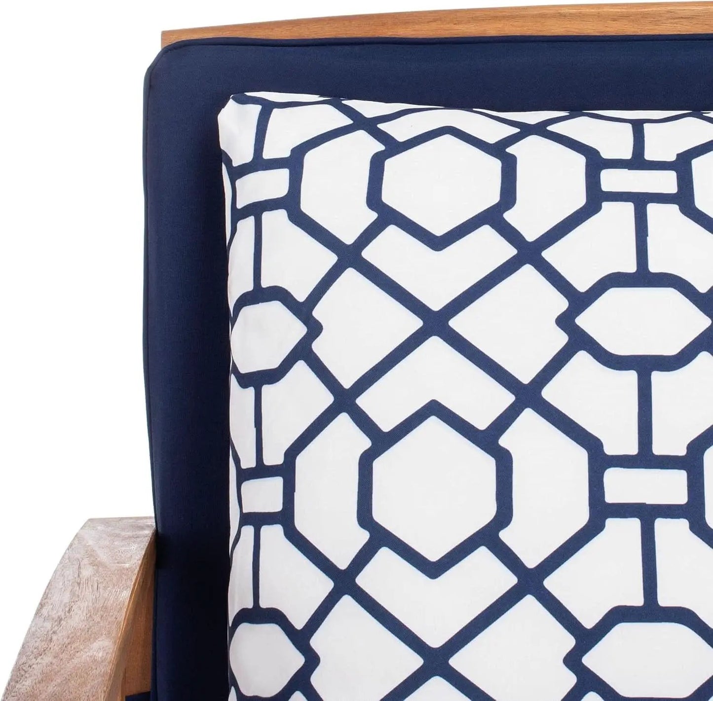 Fontana 4 Piece Patio Set Navy Cushions Geometric Pattern from PriceLows™
