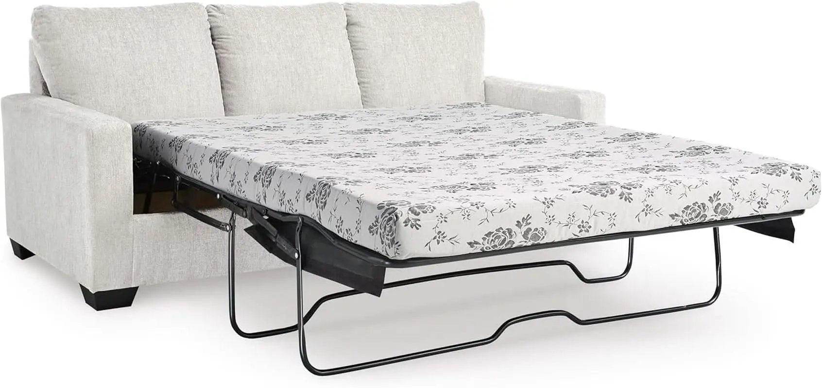 White Queen Upholstered Sleeper Sofa With Gel Memory Foam from PriceLows™