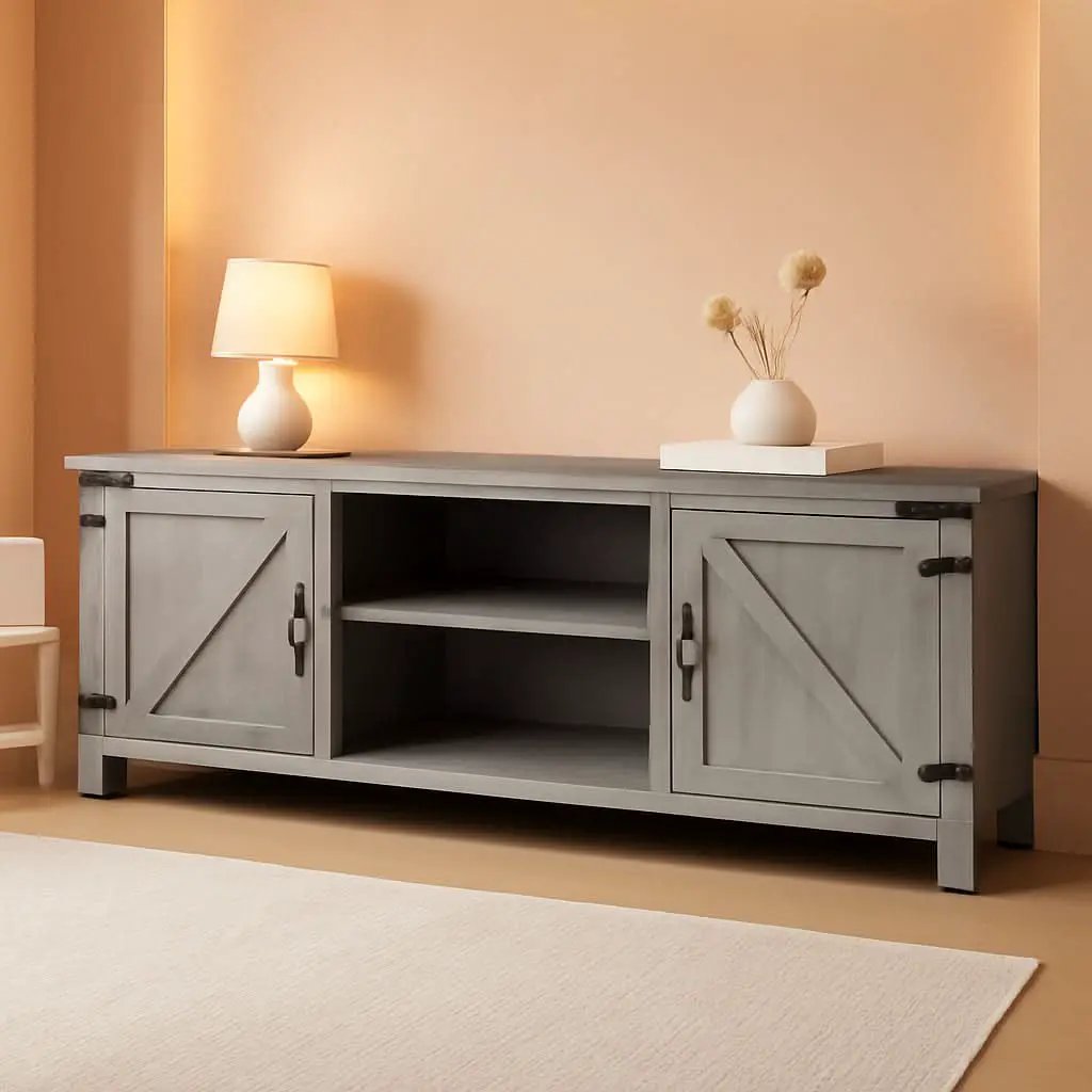 Georgetown Modern Farmhouse 70 Inch TV Stand Stone Grey from PriceLows™