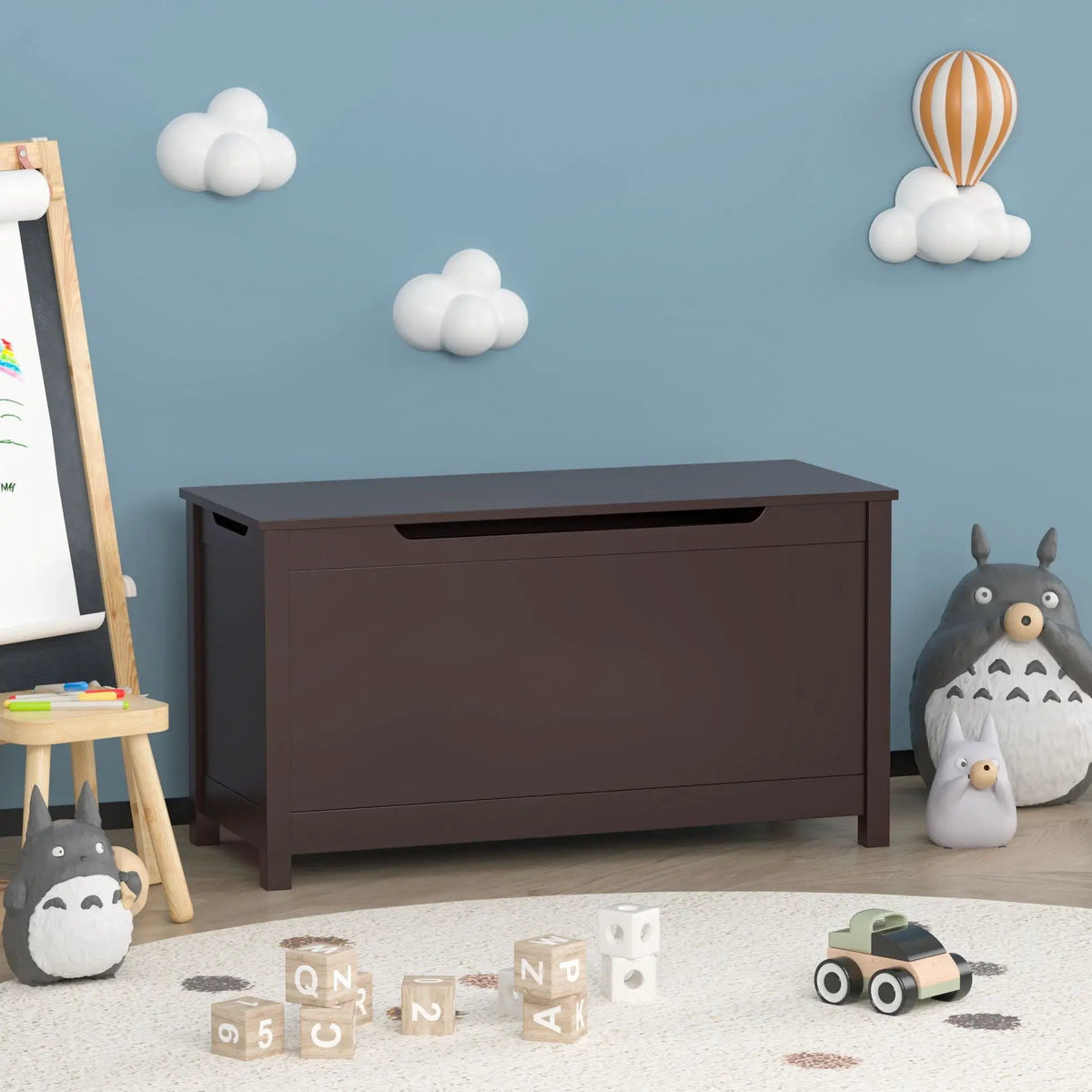 Toy Storage Box | Safety Hinged Lid | 2.7 Cubic Feet