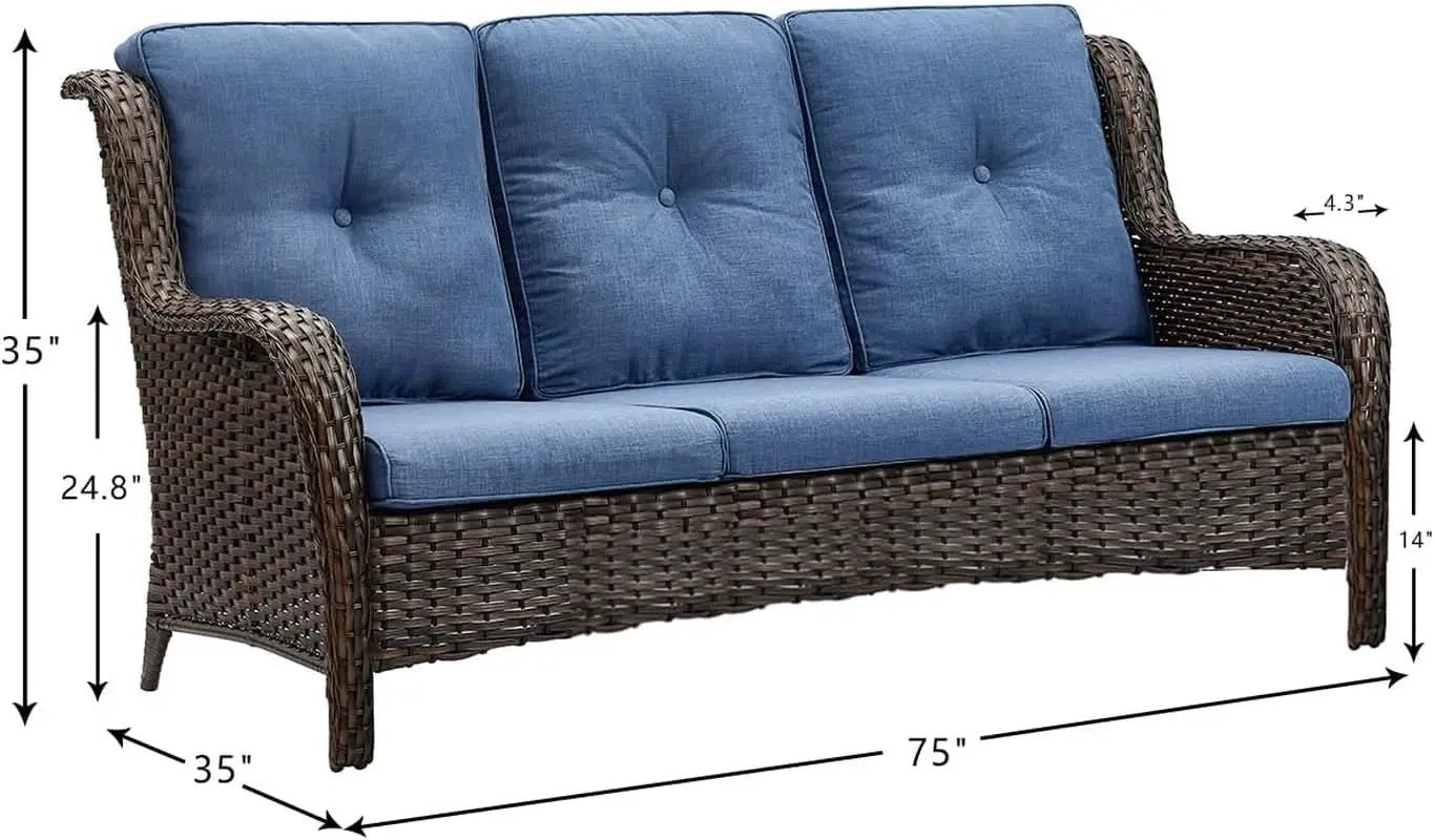 6 Piece Outdoor Patio Furniture Set With Swivel Chairs from PriceLows™