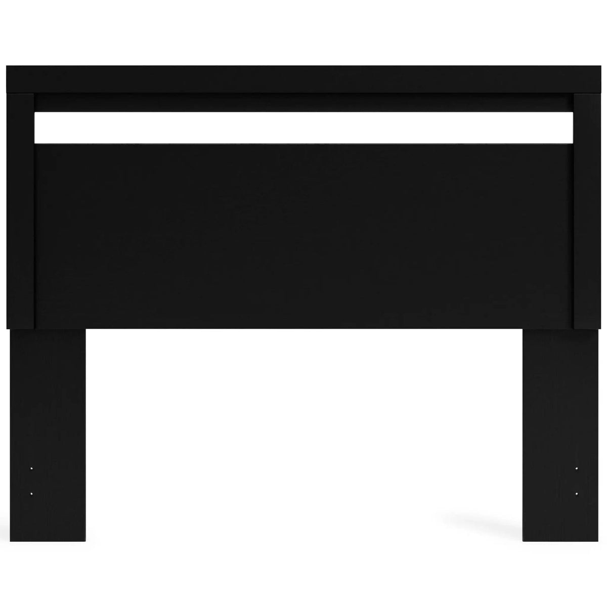 Finch Queen Panel Headboard | 63.39 x 2.01 x 50.94 in | Engineered Wood & Metal | Black