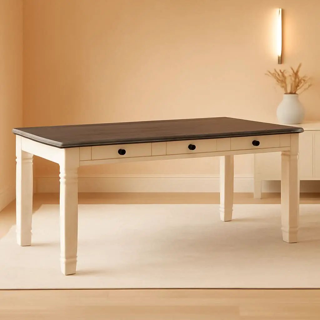 Bolanburg Farmhouse Dining Table Drawers Whitewash Seats 6 from PriceLows™