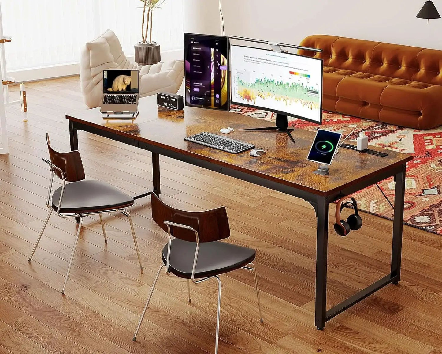 71 Inch Computer Desk With USB Ports For Office And Study from PriceLows™
