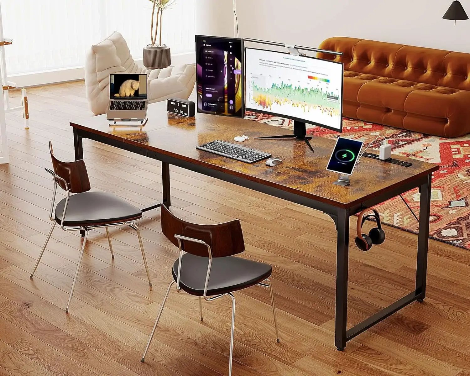 71 Inch Computer Desk With USB Ports For Office And Study from PriceLows™