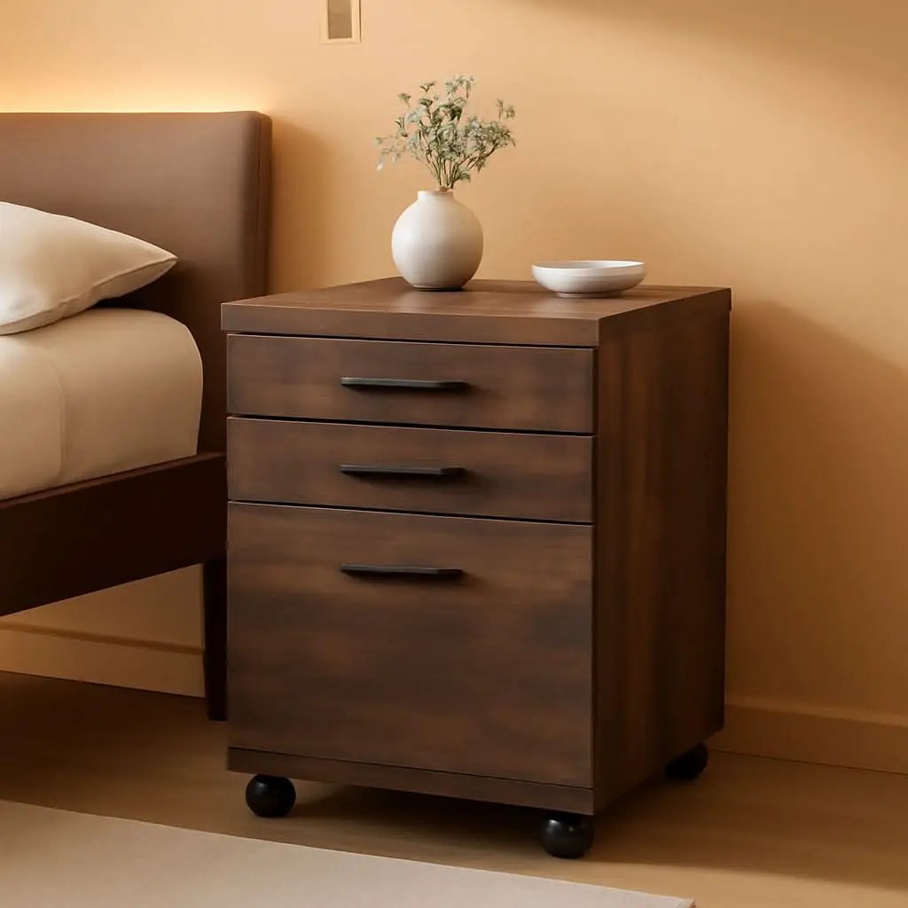 I 7400 Rolling File Cabinet 3 Drawer Brown Laminate from PriceLows™
