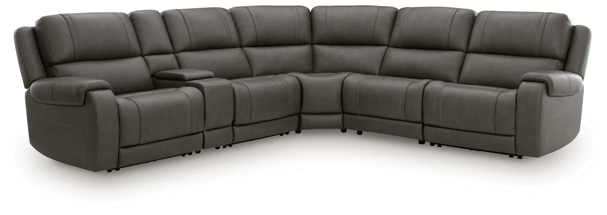 Power Reclining Sectional | USB Charging | Adjustable Headrests | Mocha