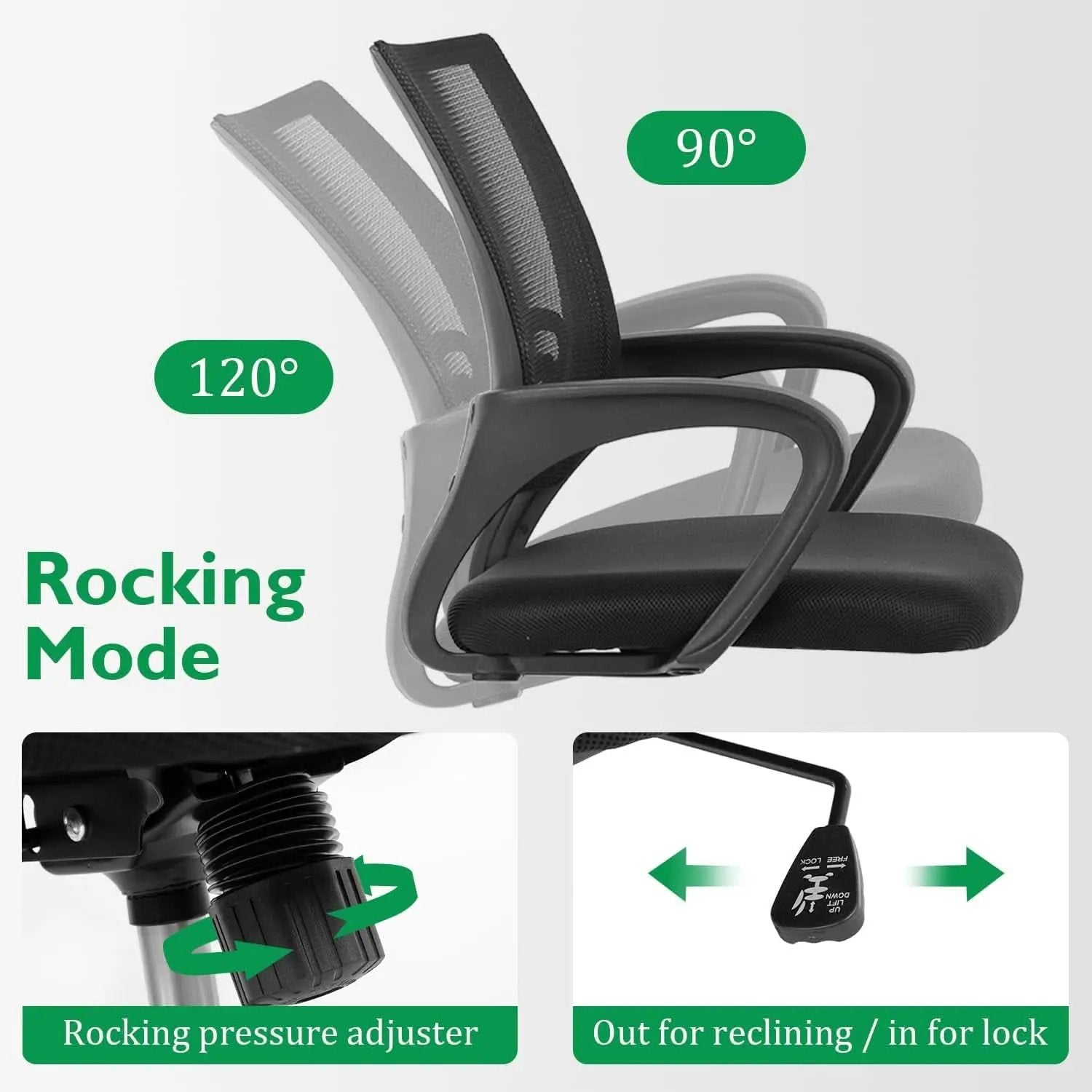 Black 32 Inch Desk And Chair Set For Home Office Use from PriceLows™