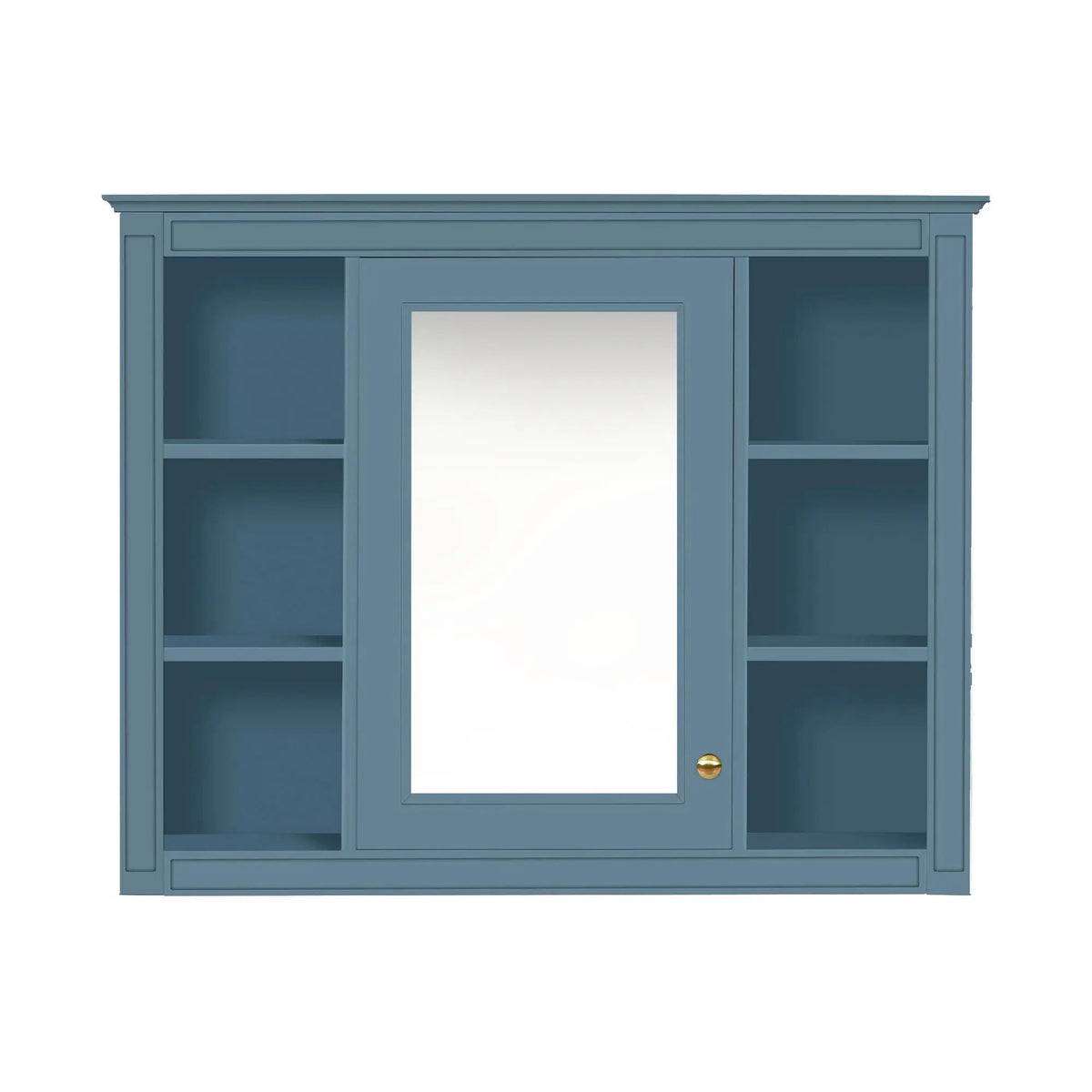 Wall Mounted Medicine Cabinet | Adjustable Interior | 6 Open Shelves