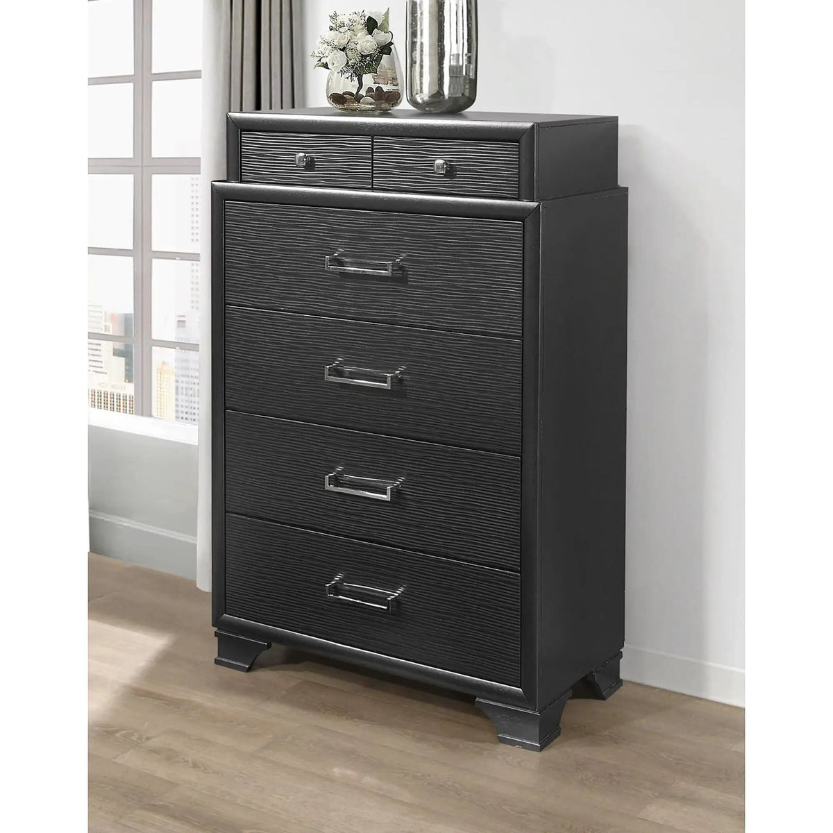Civic Chest | 2 Pieces | Solid Wood & Metal | Living Room