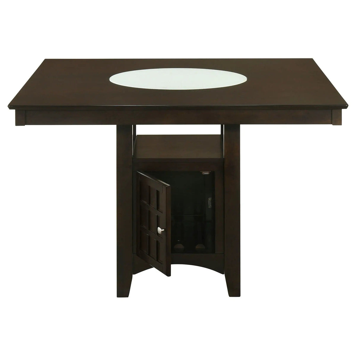 Gabriel 52-inch Counter Height Dining Table | 51.5 x 51.5 x 35.75 in | Rubberwood & Engineered Wood | Cappuccino