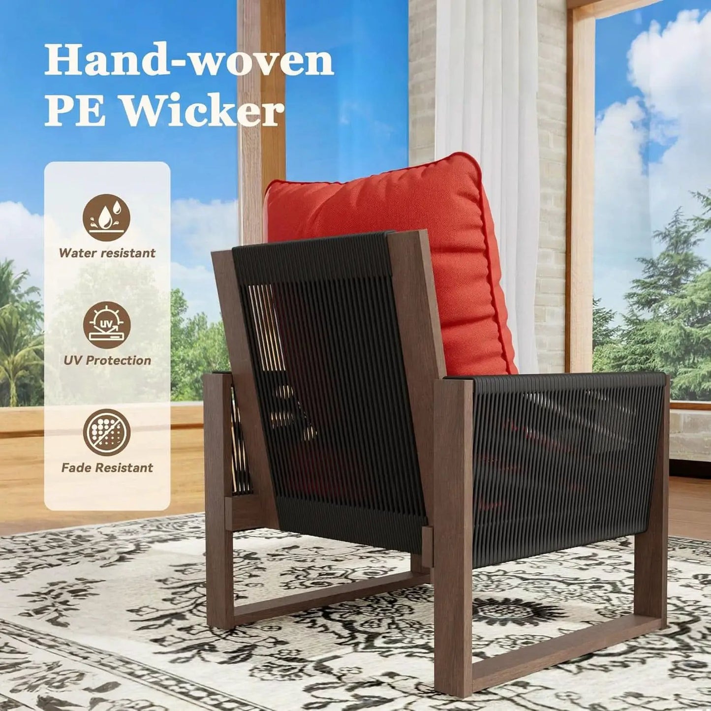 Outdoor 3 Piece Patio Furniture Set with Cushions from PriceLows™