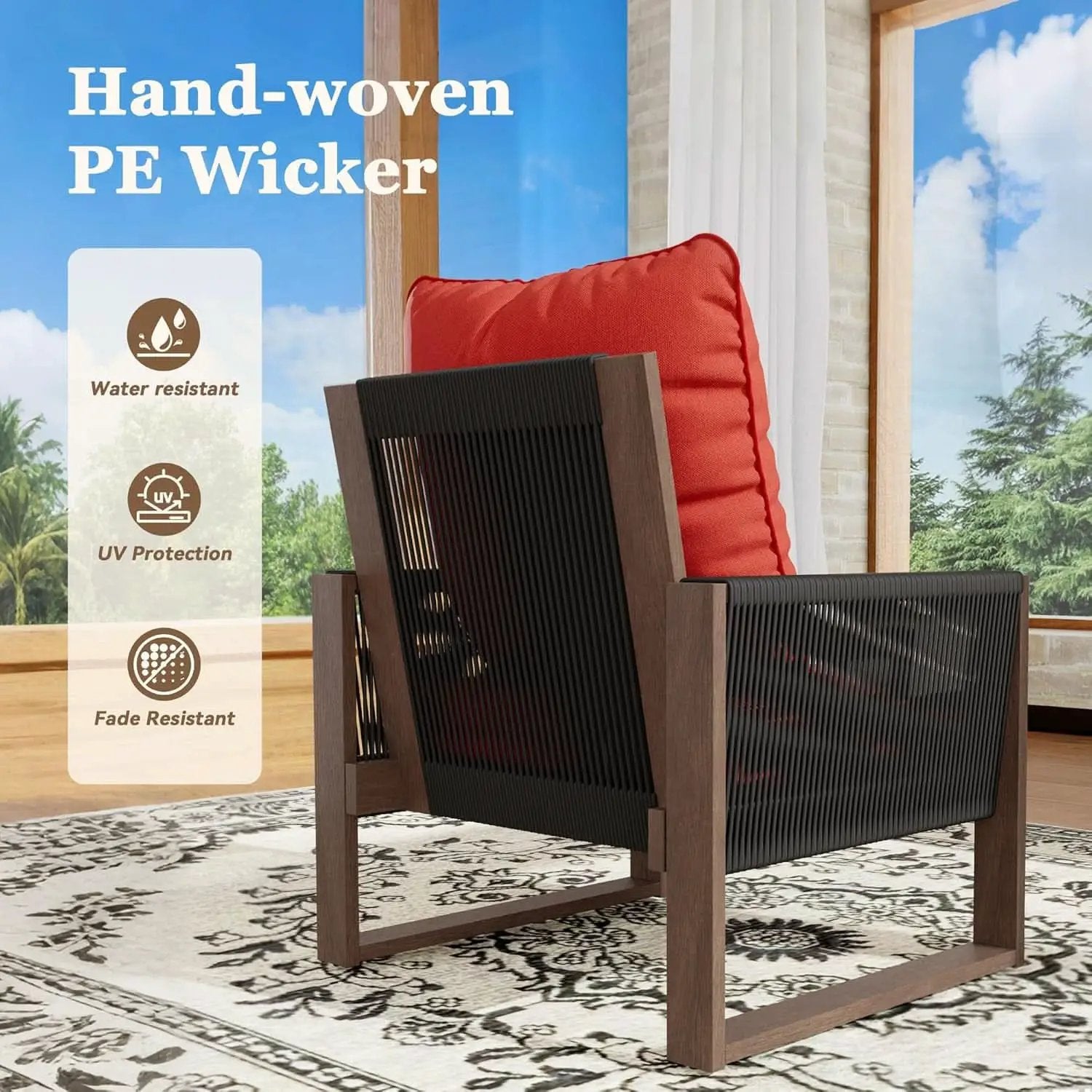 Outdoor 3 Piece Patio Furniture Set with Cushions from PriceLows™
