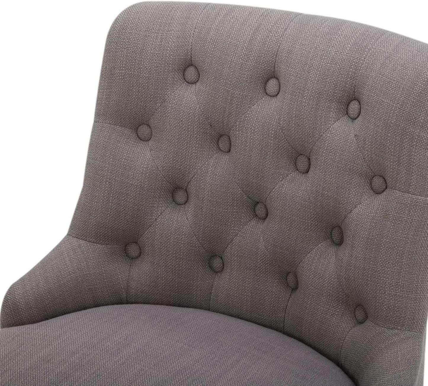 Flint Grey Upholstered Swivel Bar Stool 26 Inch Set Of 2 from PriceLows™