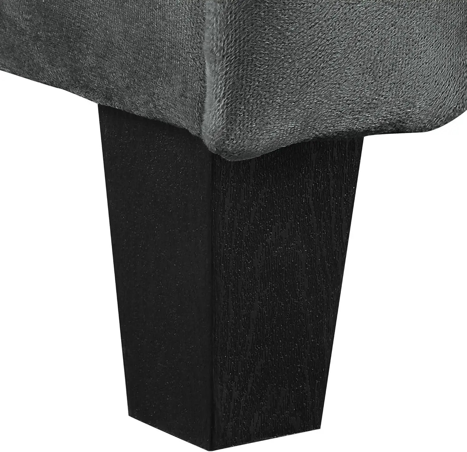Harrington Grey Sofa Button Tufted Rolled Arm With Plush Cushions from PriceLows™