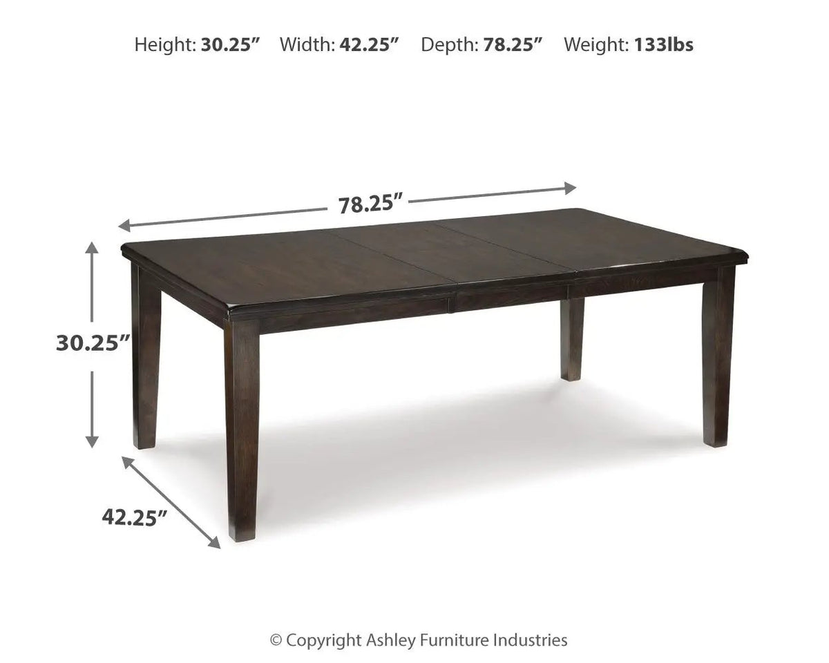 Haddigan Extension Dining Table | Counter Height | 78 Inch Width | Vintage-Inspired Finish