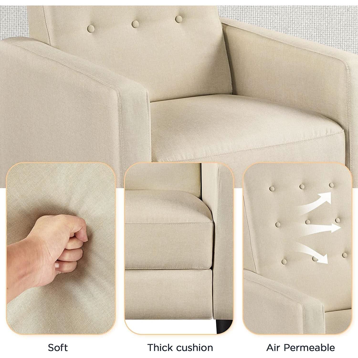 Fabric Recliner Chair Mid Century Modern With Durable Polyester Upholstery from PriceLows™