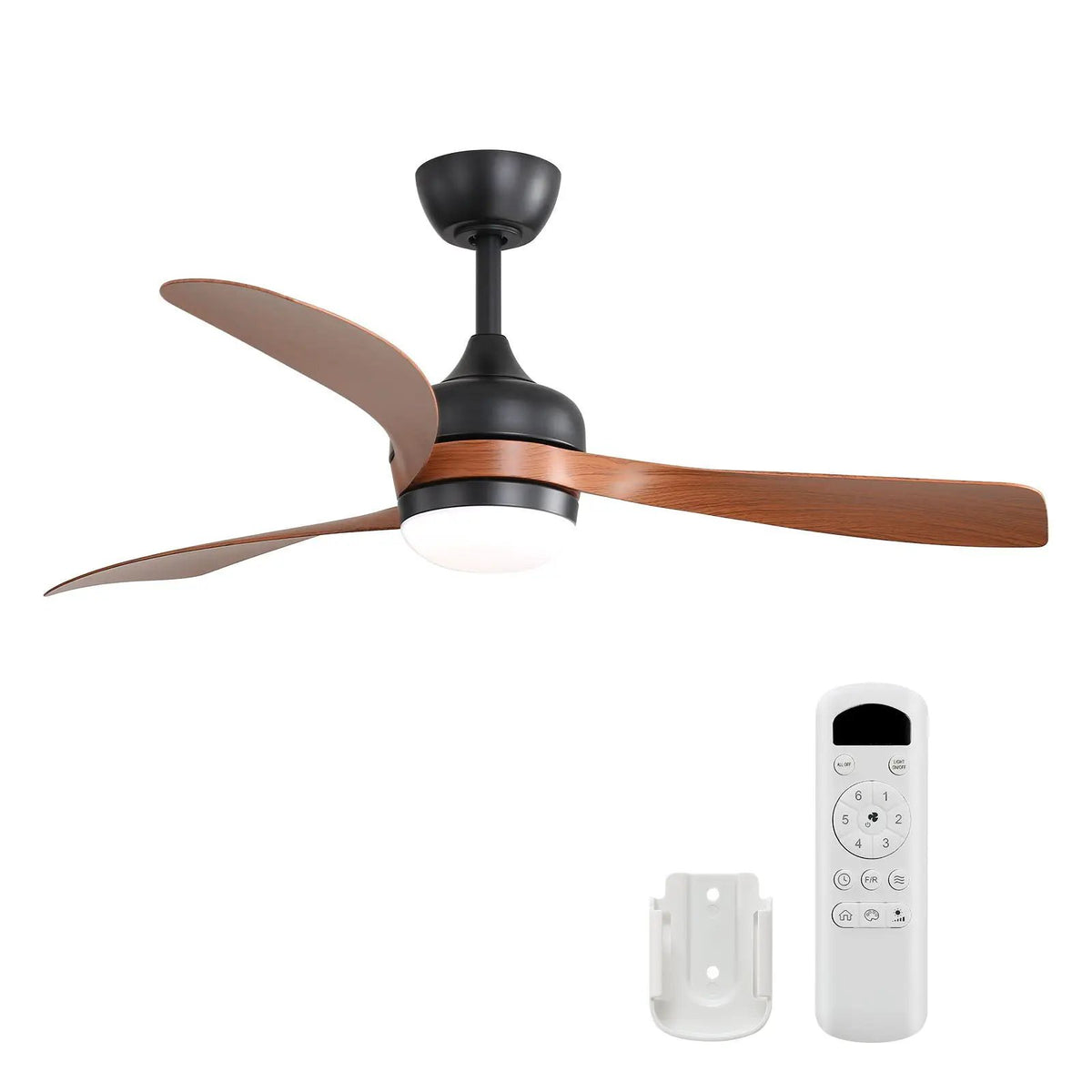 3-Blade Ceiling Fan | 52 Inch Span | Reversible DC Motor | Remote And 3 Downrods