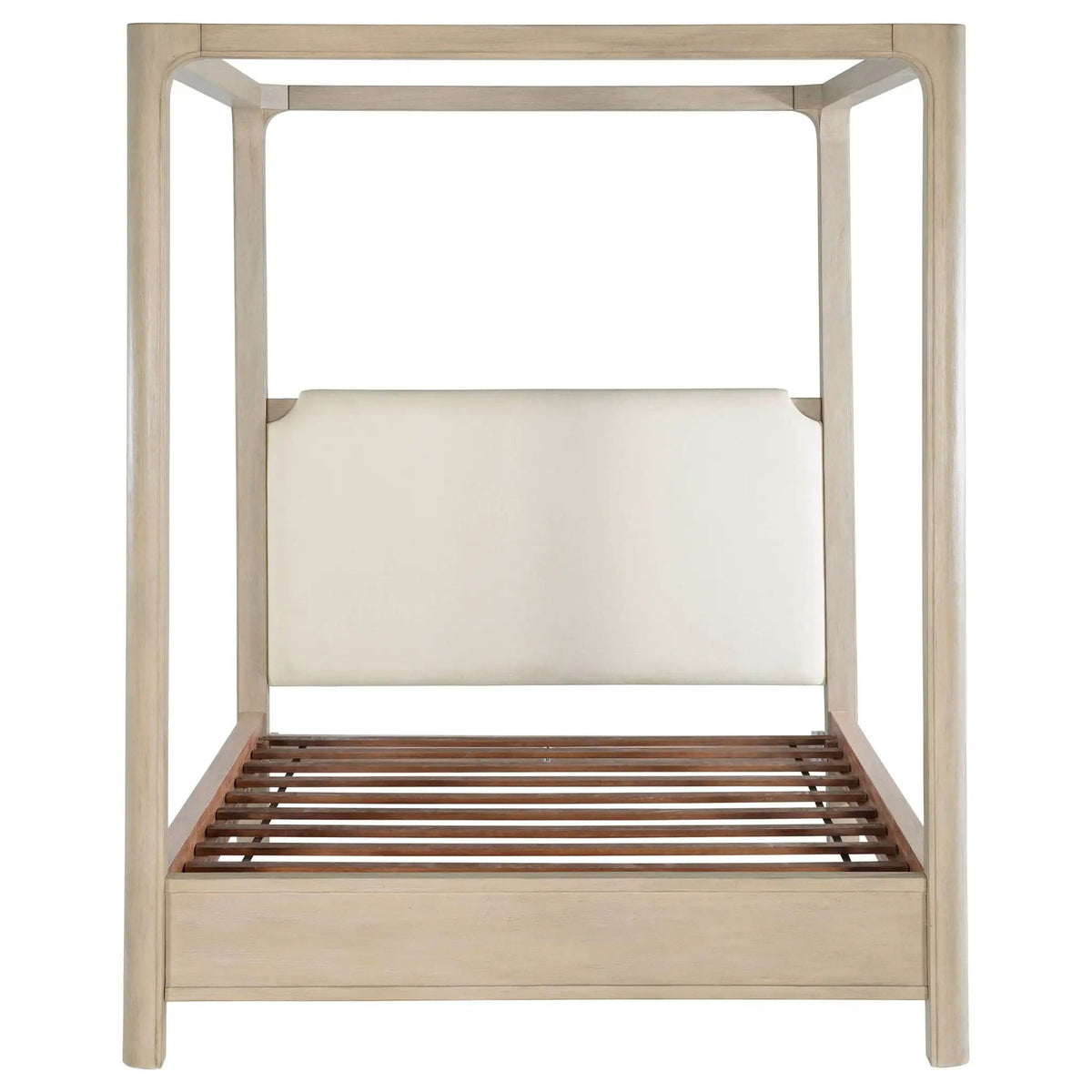 Solano 85-inch Queen Canopy Bed Weathered Mango | 67.25 x 89.25 x 85 in | Engineered Wood & Fabric | Bedroom