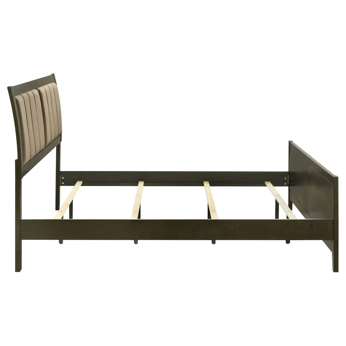 Wilkes 51-inch Upholstered Eastern King Bed Dark Cocoa | 79.25 x 86.5 x 50.5 in | Fabric | Bedroom