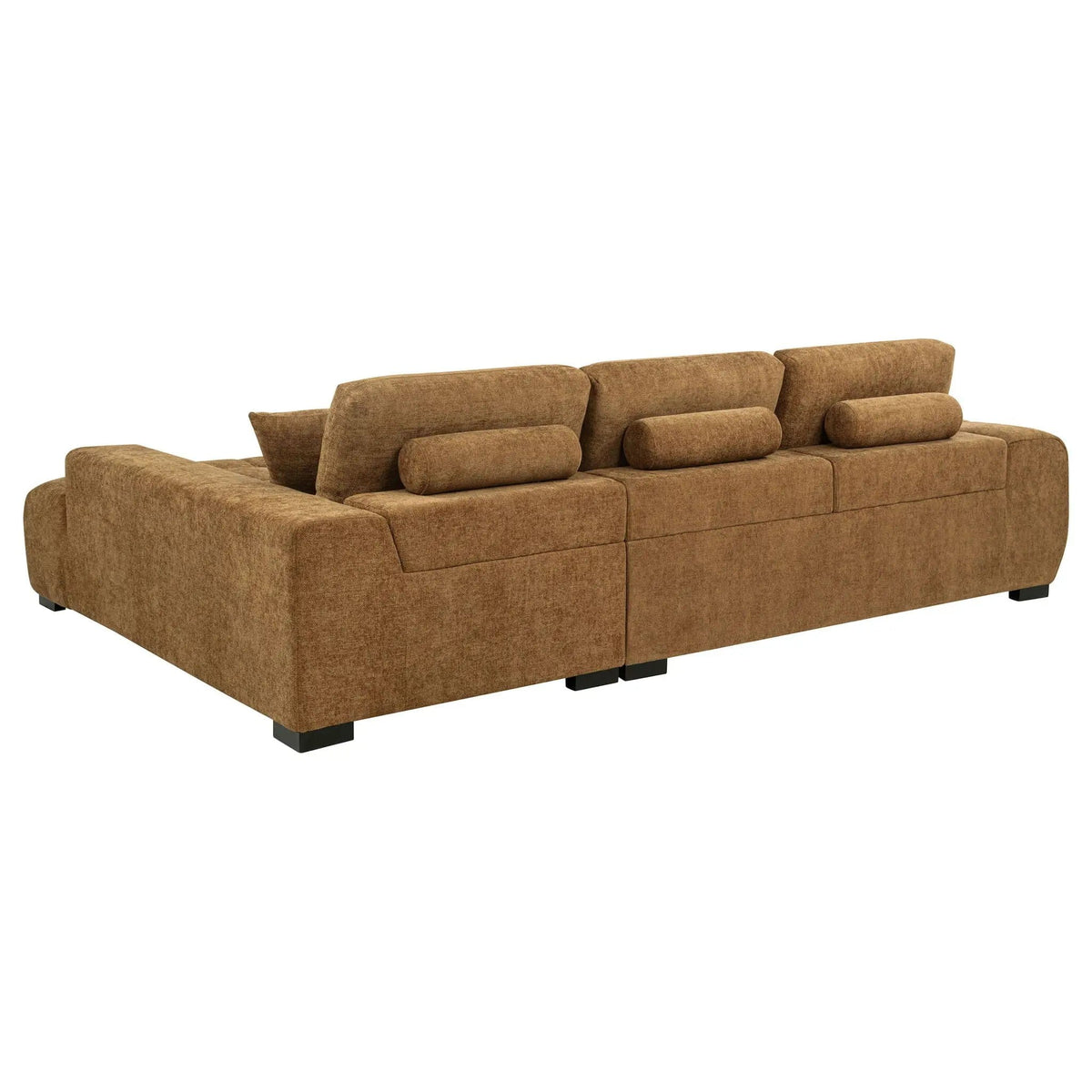 Octavia Upholstered Sectional Chaise Sofa Amber | 119.25 x 79.5 x 35.5 in | Living Room Furniture | Living Room