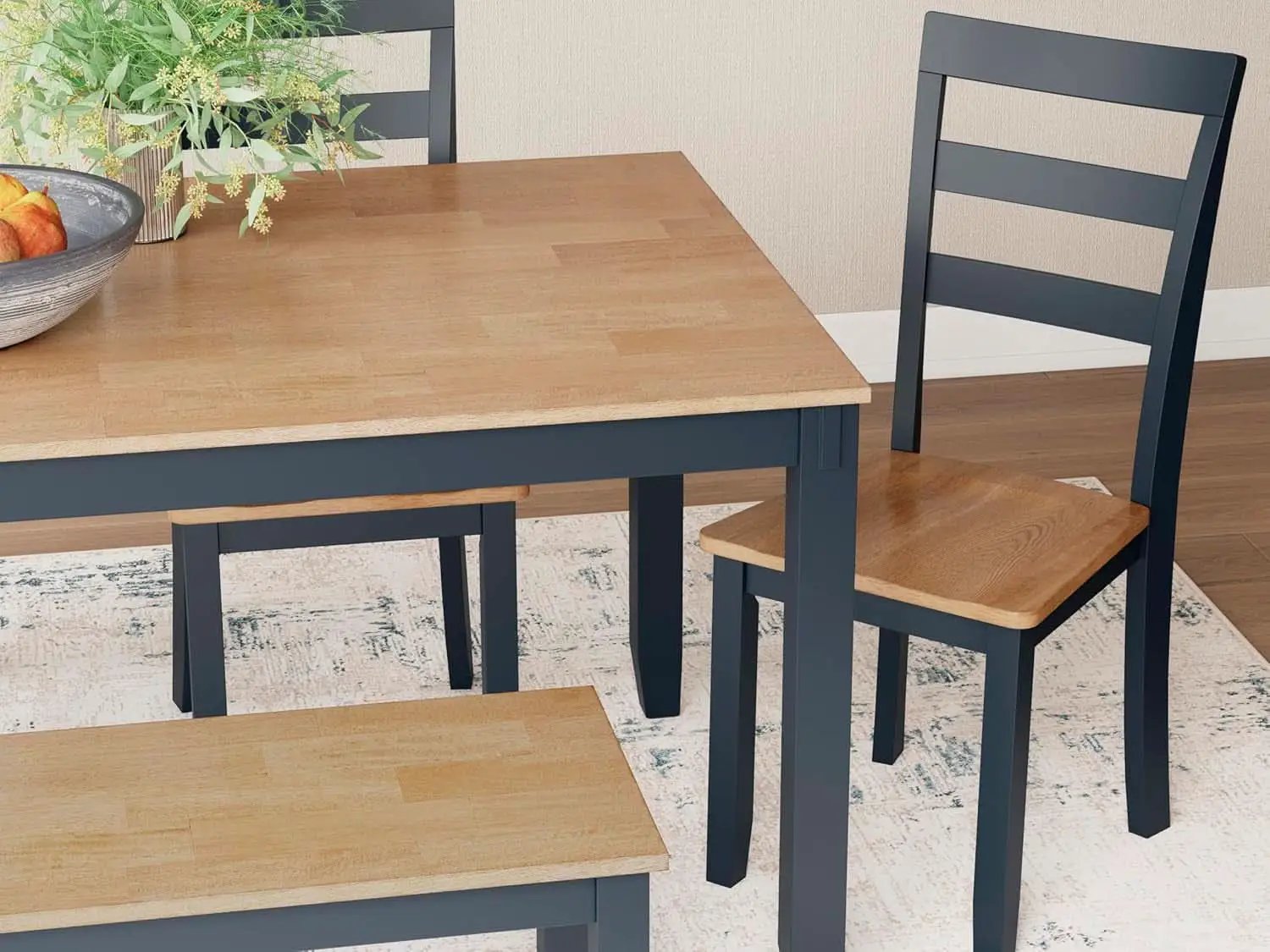 Intercontinental Mango Wood Dining Table Set Cerulean from PriceLows™
