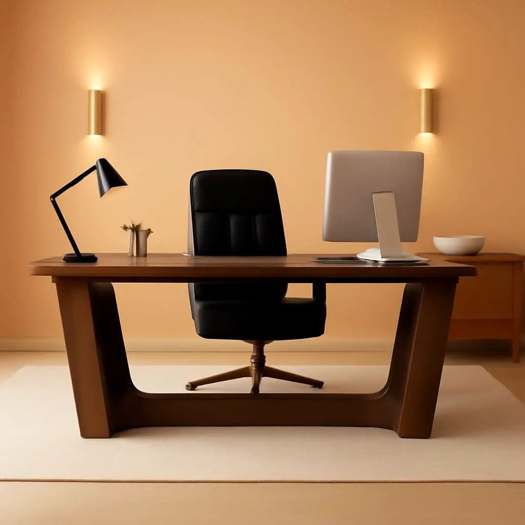 71 Inch Brown Executive Wood Computer Desk For Home Office from PriceLows™