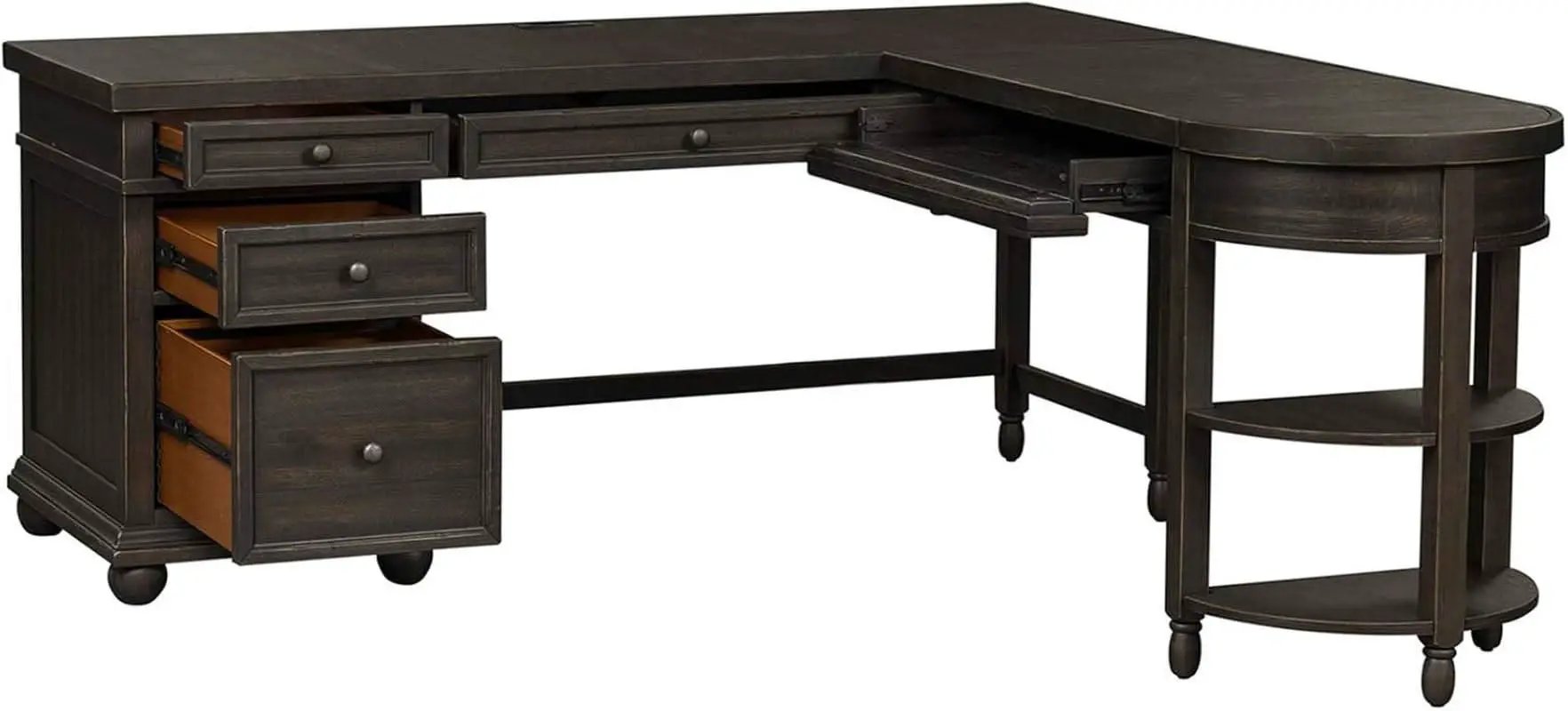L Shaped Workstation With Integrated Charging Ports from PriceLows™