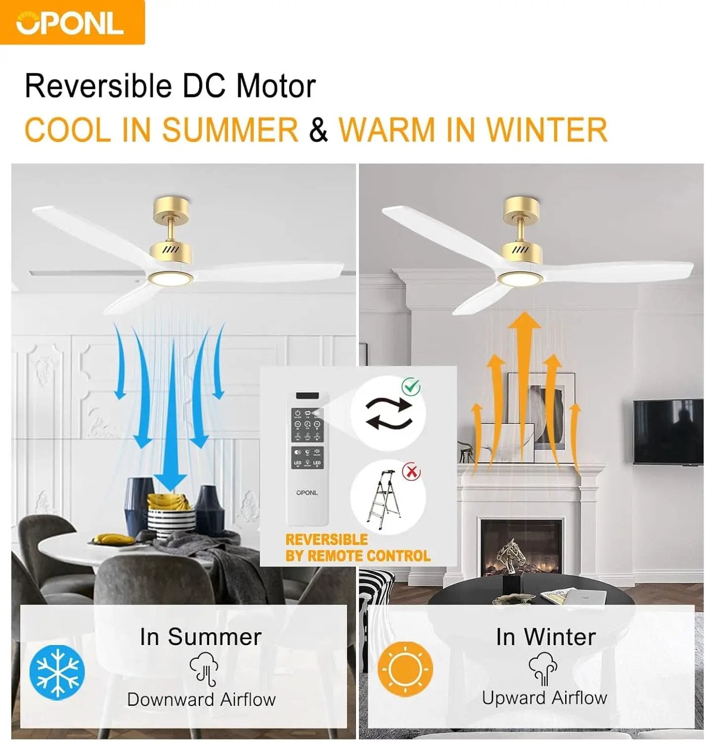 52 Inch Wooden Ceiling Fan With Integrated Light And Remote Control from PriceLows™