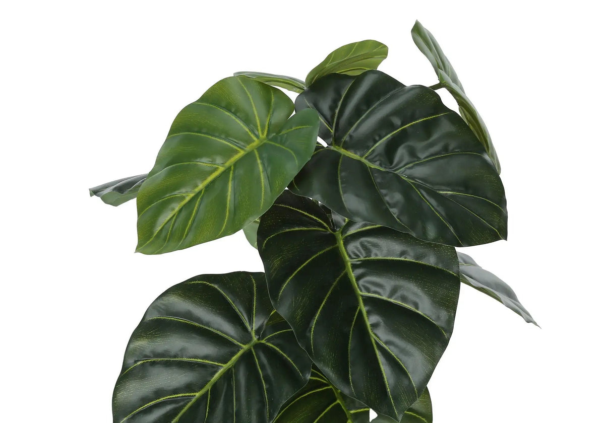 24 Inch Artificial Alocasia Plant | 12 Adjustable Leaves | Real Touch | Indoor Faux Plant