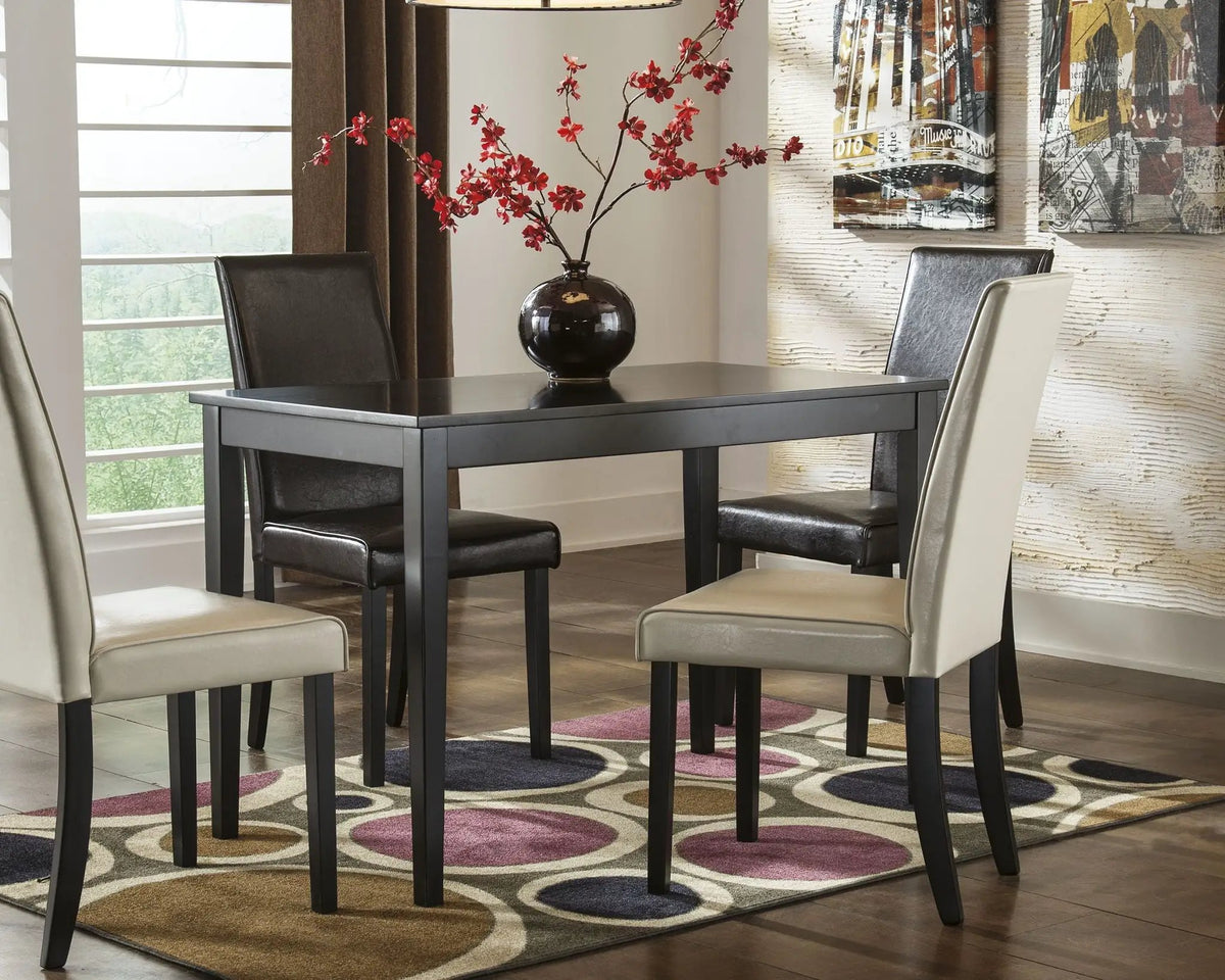 Kimonte Rectangular Dining Table | Dark Brown | Seats 4 | 45 Inch Width