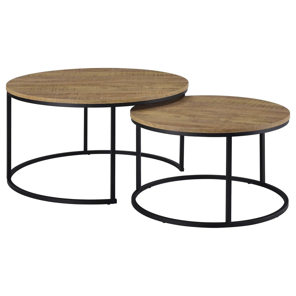 Lainey 2-piece Round Nesting Coffee Table Mango Table Set | 2-Piece Set | Metal | Dining Room