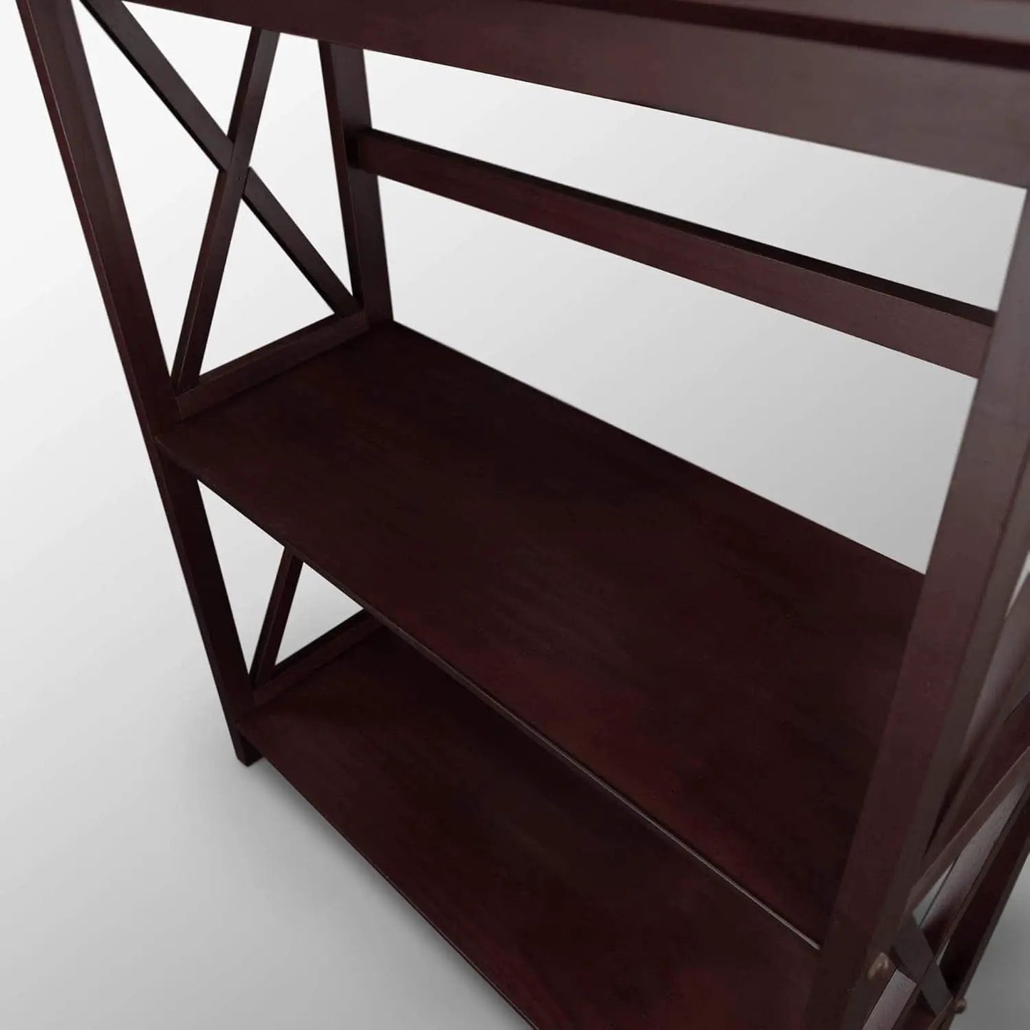 Three-Shelf Solid Wood Bookcase For Home Office Storage from PriceLows™