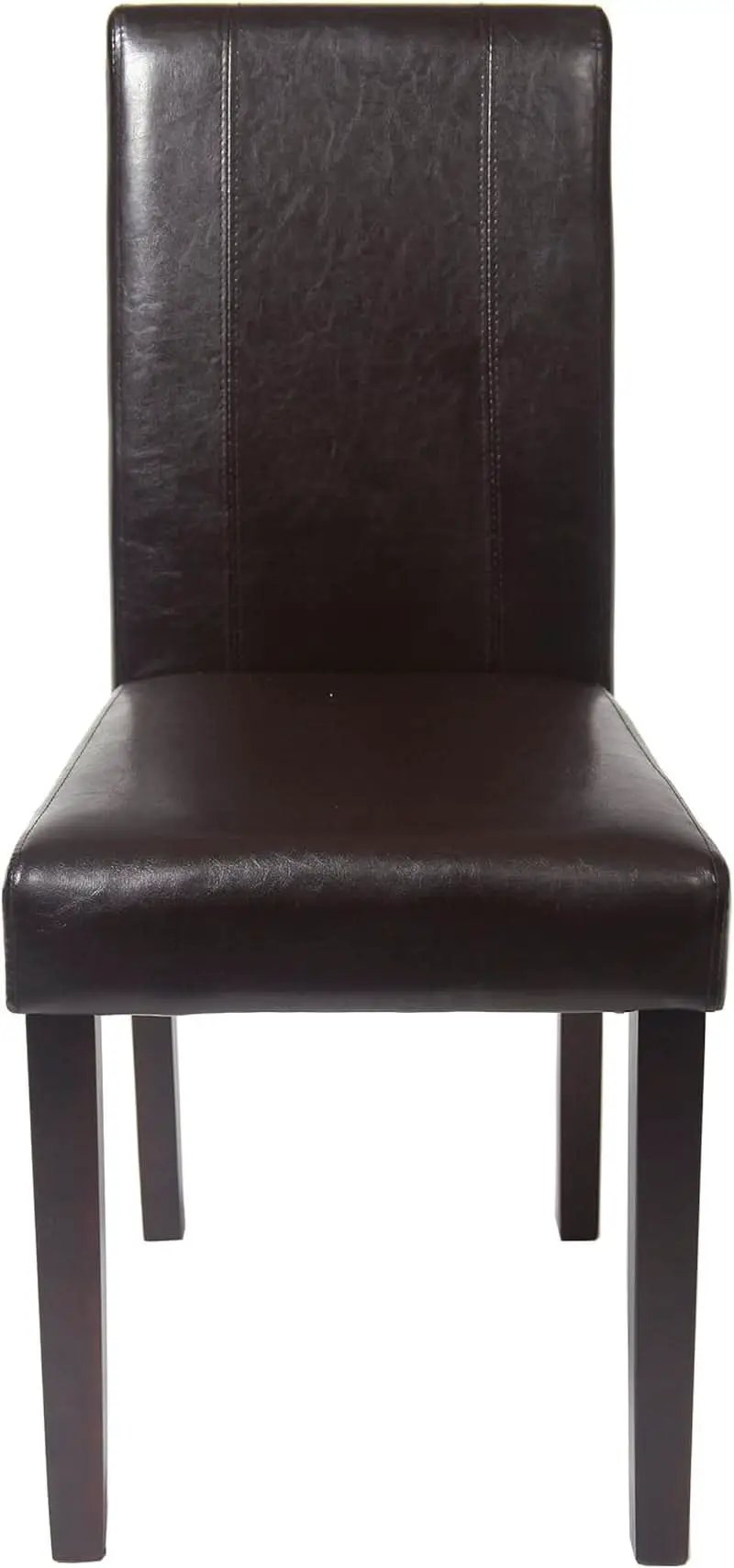 Parson Chair Set of 2 Leatherette Padded Solid Wood from PriceLows™