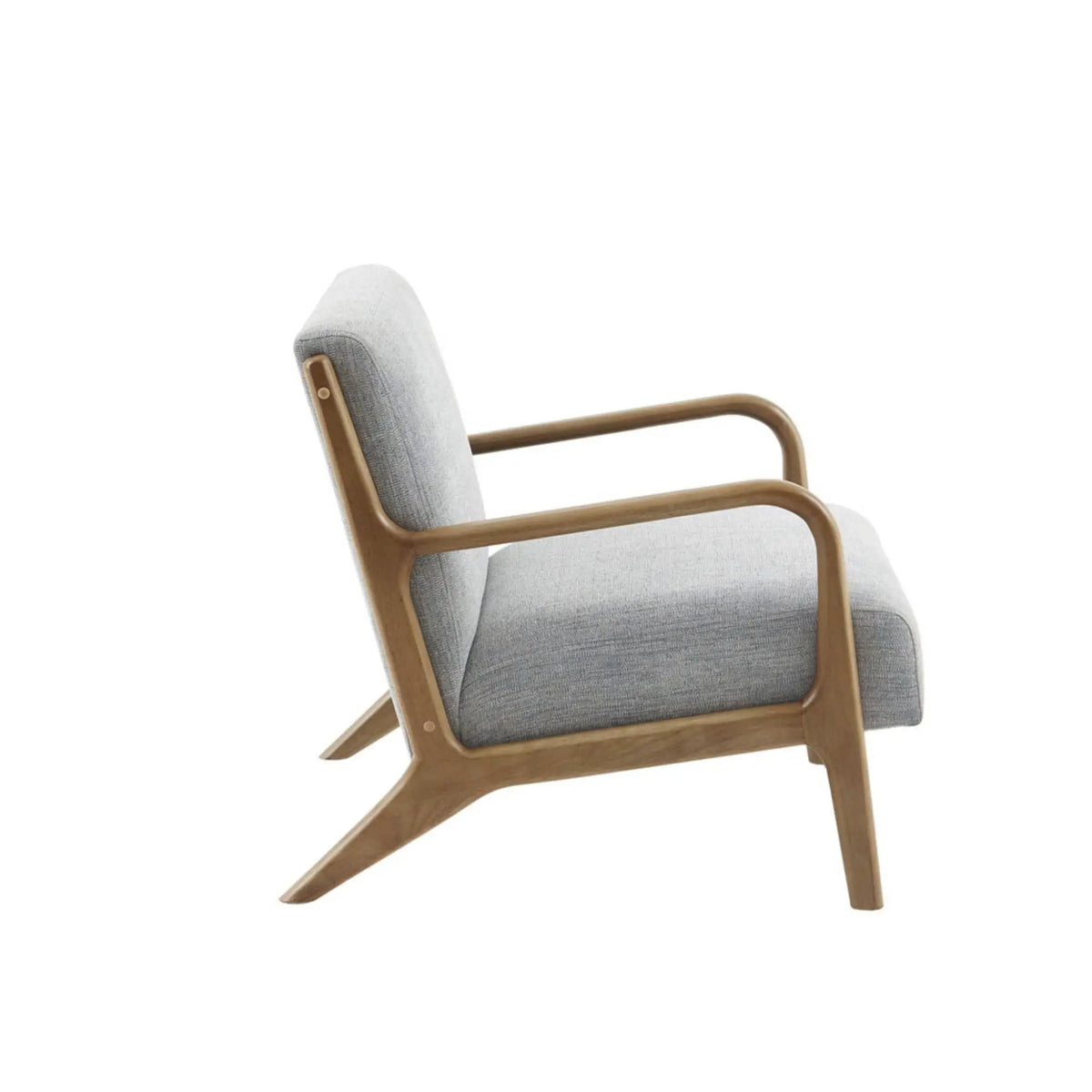 Mid Century Lounge Chair | Solid Wood Frame | High Density Foam | Elm Finish