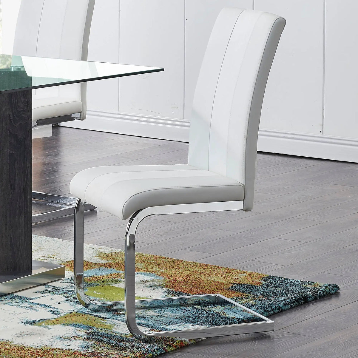 Altis Dining Chairs | Set Of 4 | C-Style Metal Legs | Padded Seats