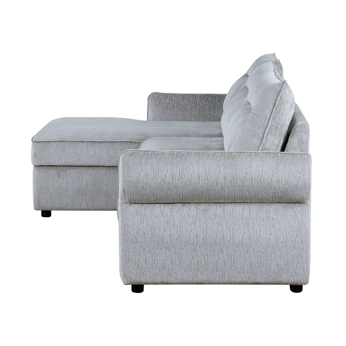 Montana Sofabed With Storage Stationary Sectional | 103.25 x 59 x 37 in | Polyester & Fabric | Gray