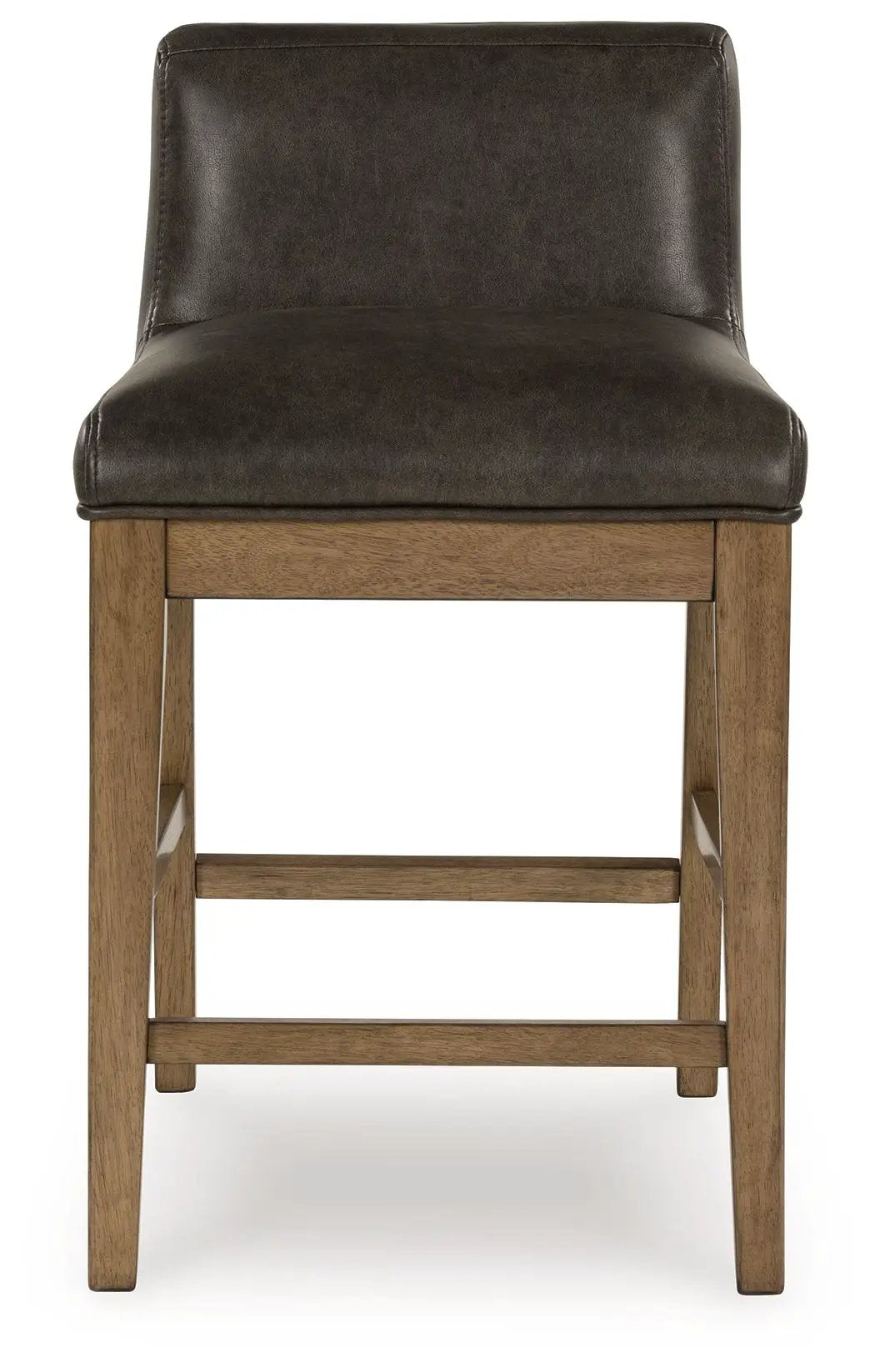 Cabalynn Upholstered Barstool | Set Of 2 | Two-Tone Brown | 26 Inch Seat Height