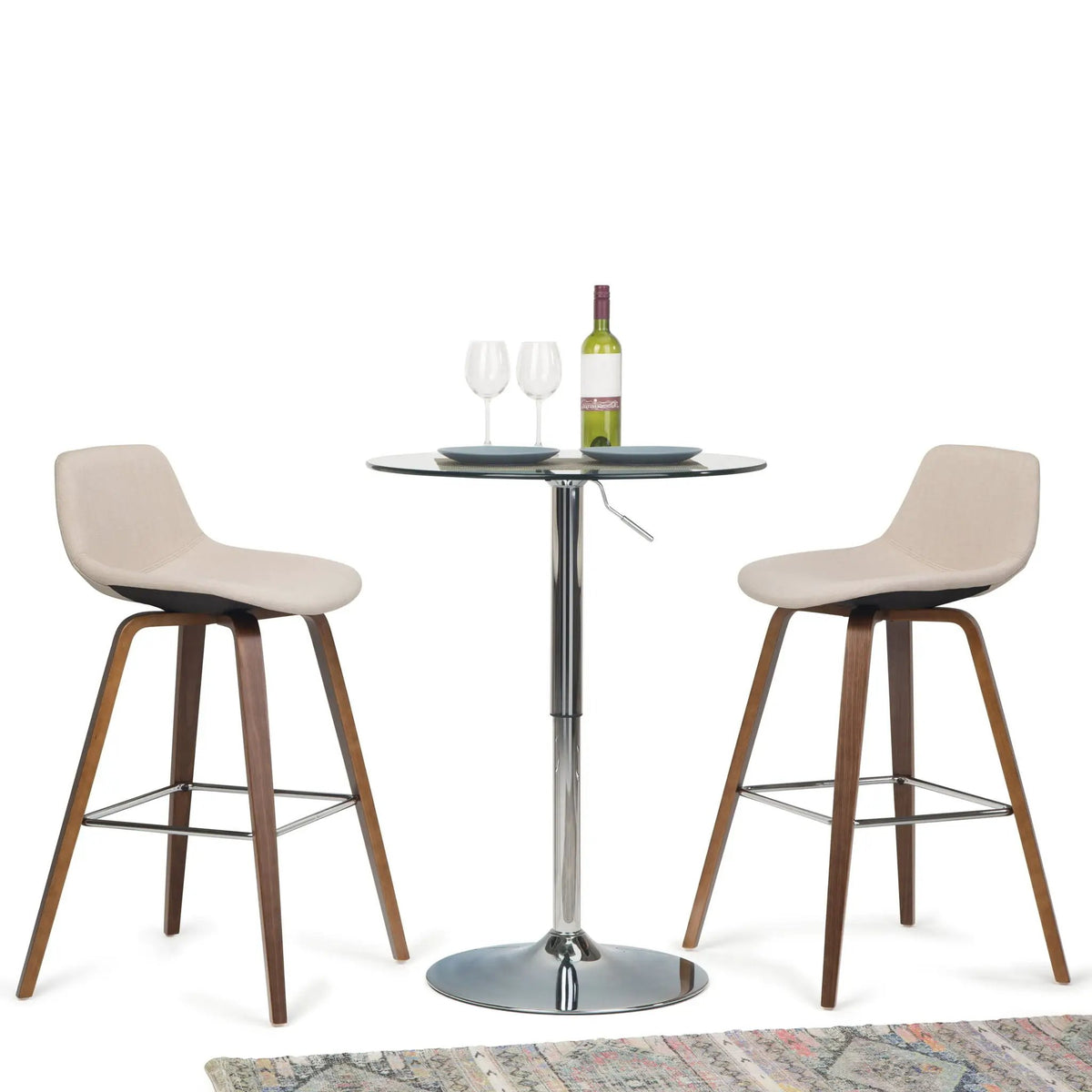 Randolph Bentwood Stools | Set Of 2 | Mid Century Modern Style | Counter And Bar Height
