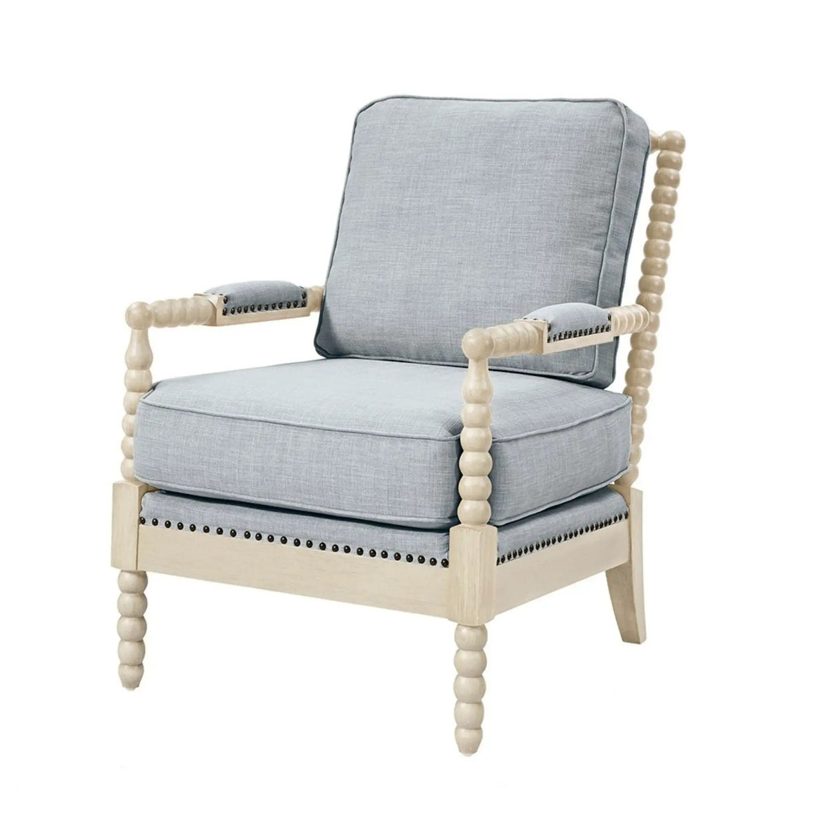 Madison Park Arm Chair | Open Back Spindle Design | Padded Armrests | Casual Style