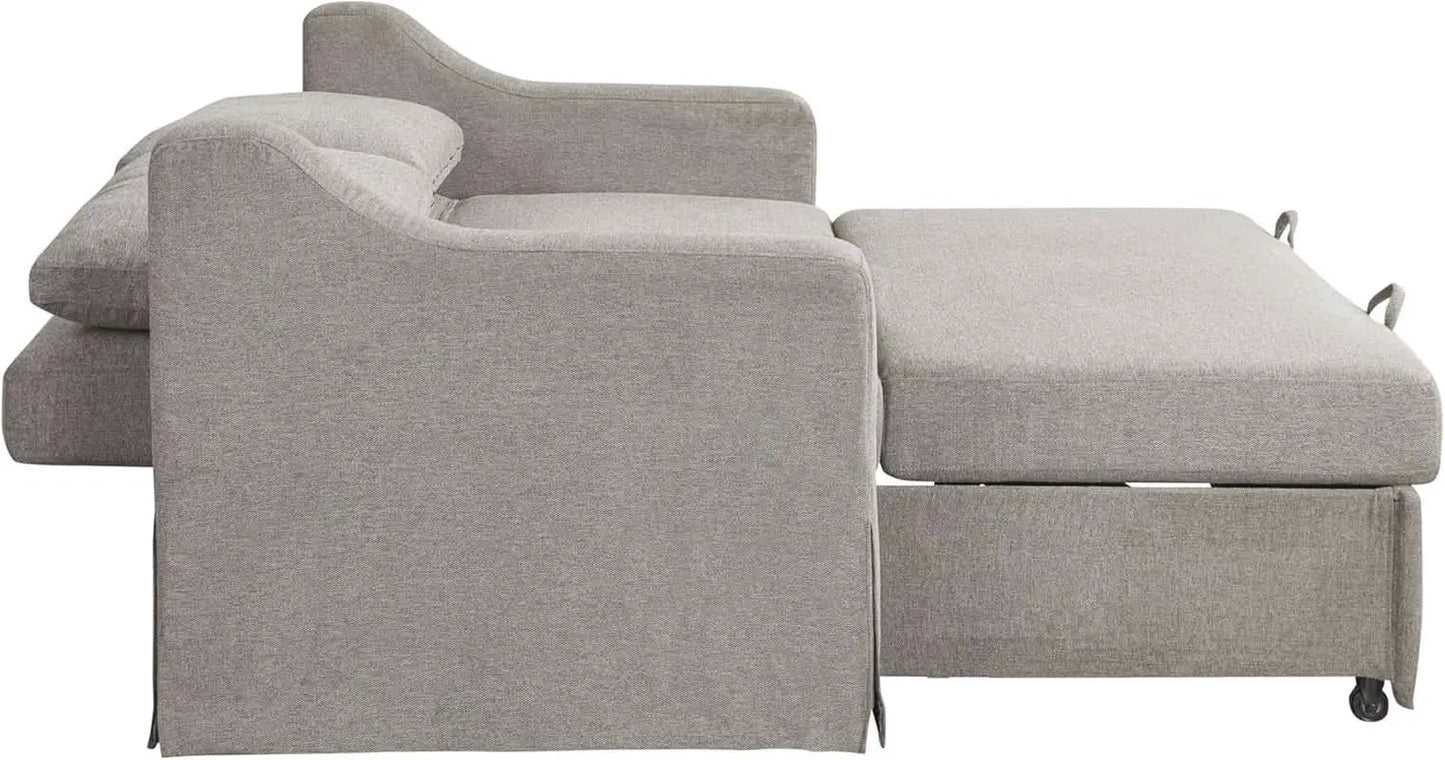Full Size Slipcovered Convertible Sleeper Sofa Comfortably from PriceLows™