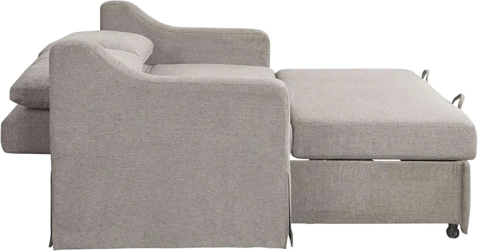Full Size Slipcovered Convertible Sleeper Sofa Comfortably from PriceLows™