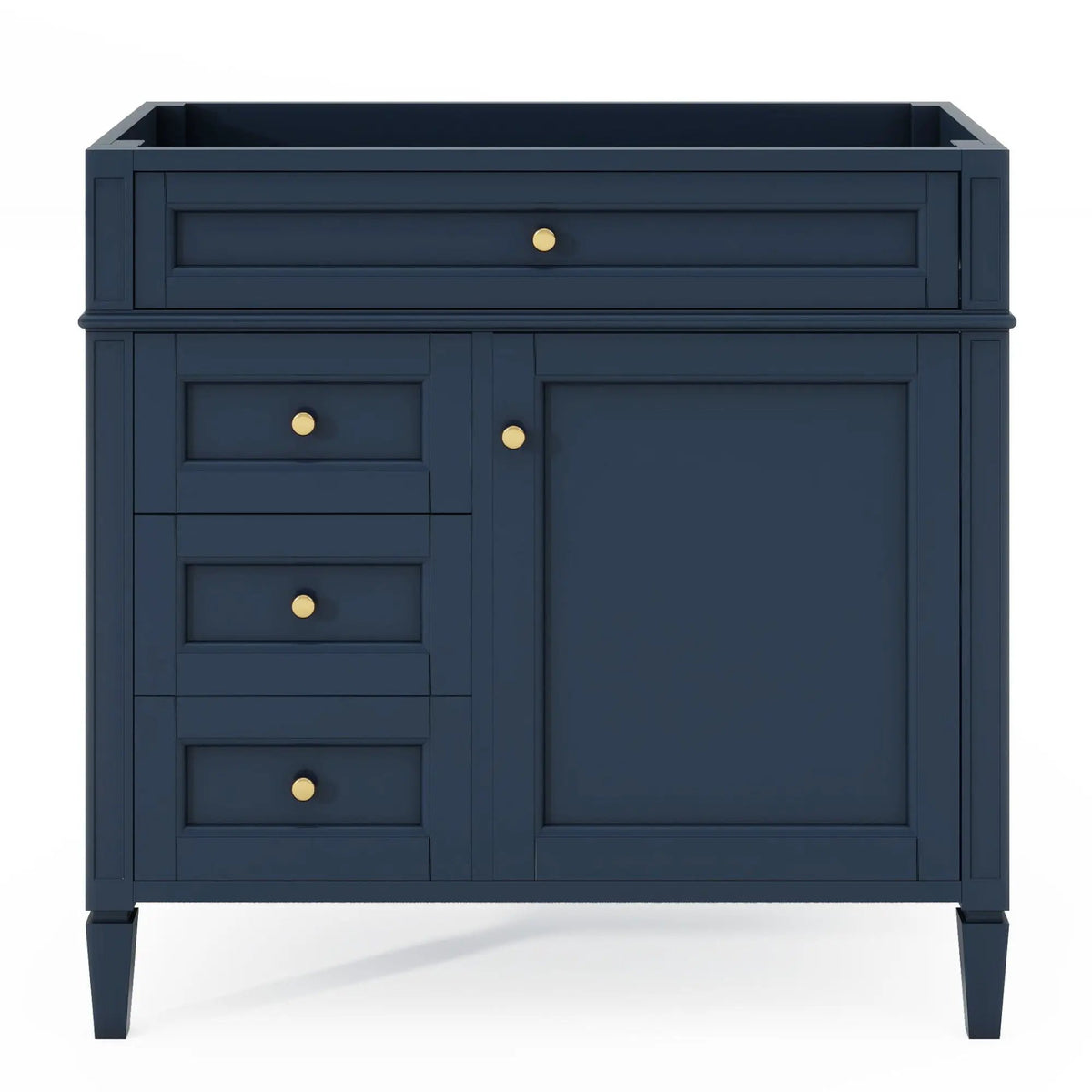 Bathroom Vanity | 3 Drawers | Blue Finish | Tip Out