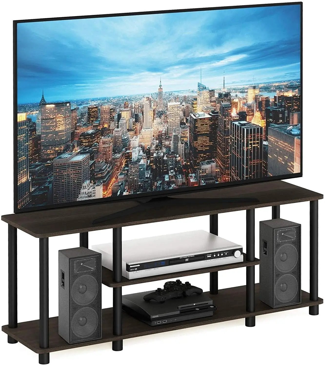 Turn-N-Tube 3-Tier TV Stand For 50-Inch TV No Tools Assembly from PriceLows™